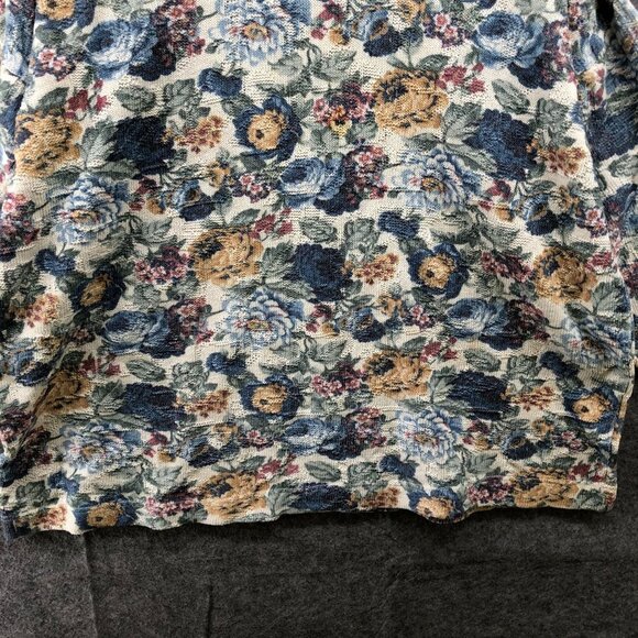 VTG Objects Dart Womens Grandma Floral Knit Long Sleeve Top Size L Granny - Picture 4 of 12